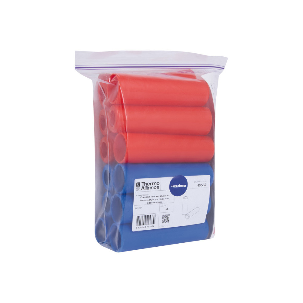 Комплект захисних втулок Thermo Alliance Standart на теплоізоляцію для труби 16 мм (червона/синя, 12 шт.) + наклейки Київ - фото 4