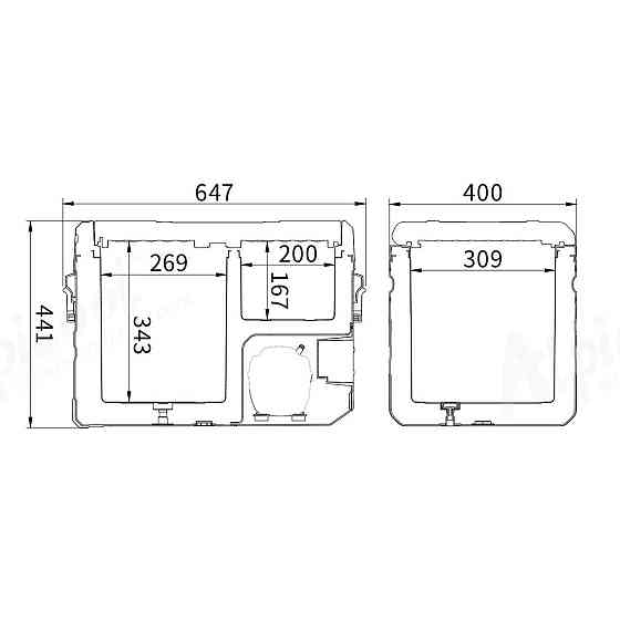 Компрессорный автохолодильник Alpicool TW35 (37 литров). Двухкамерный. До -20℃. Питание – 12, 24, 220 вольт, Киев