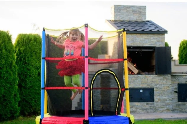 Дитячий батут 140 см Just Fun із захисною сіткою для дітей Різні кольори Київ - фото 9