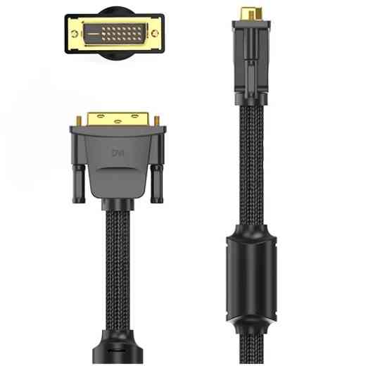 Кабель DVI-D 24M - 24M, 8.0 м, 2K 60Hz обплетення, з феритами Vention Винница