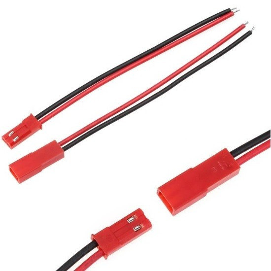 Разъем 2pin красный (комплект папа + мама) Полтава - изображение 1