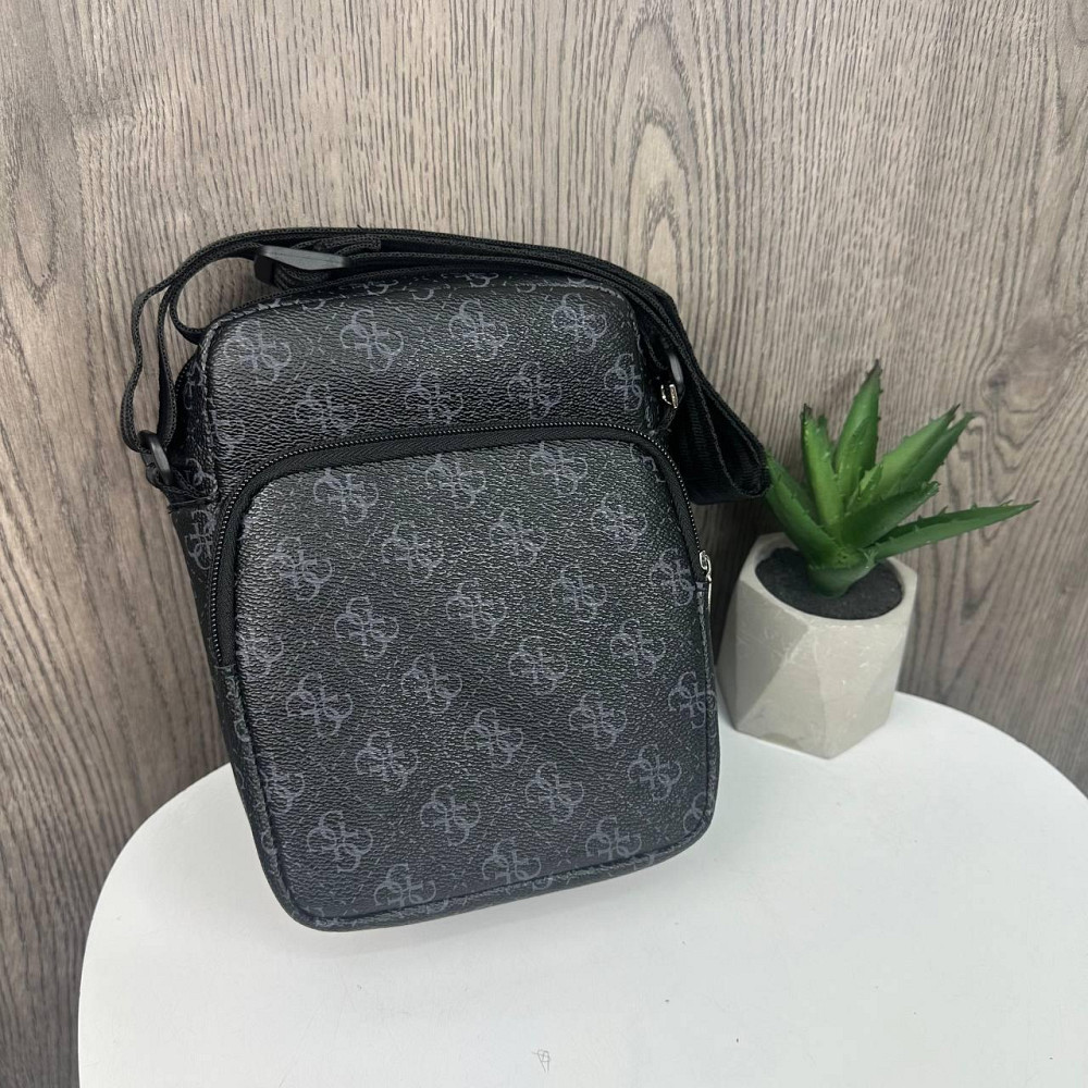 Модна чоловіча сумка планшетка на плече стиль Guess, сумка-планшет Гесс чорна для чоловіків ( 21067 ) Харьков - изображение 1