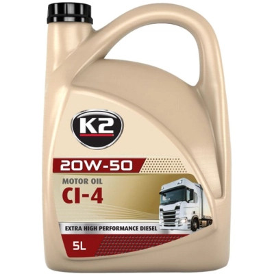 Моторна олива K2 MOTOR OIL 20W-50 CI-4 5 л (O4145E) Вінниця - фото 1