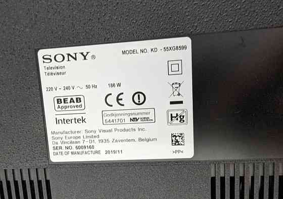 Телевізор: Sony KD- 55XG8599 4K Ultra HD Smart TV Android 9 (2019) Харків