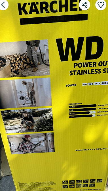 Karcher wd6 p s v-30/6/22/t пылесос строительный  пилосос вд6. Харків - фото 3