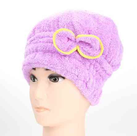 Чалма для сушіння волосся з мікроволокна one size бузковий Київ