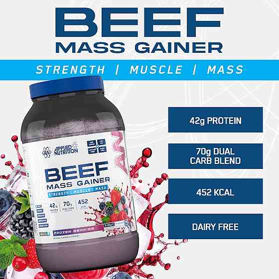 Гейнер Applied Nutrition Beef Mass Gainer 3130 г, FROZEN BERRIES Луцк
