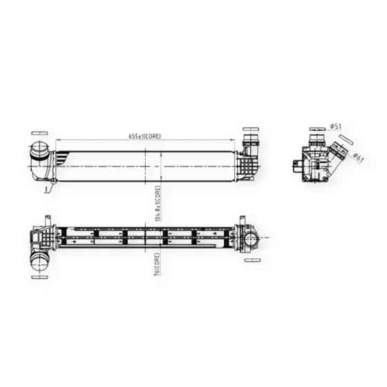 Радиатор интеркулера автомобиль Рено Scenic III, Megane III 1.9D, 2.0TCei 08- Мукачево