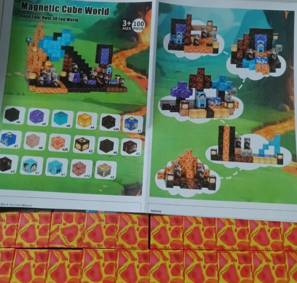 Магнітний конструктор майнкрафт 100шт. Харьков - изображение 3