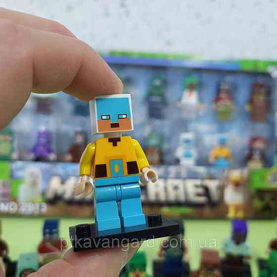 Набір фігурок Майнкрафт 16 героїв + зброя, з підставками 2913 Хмельницький