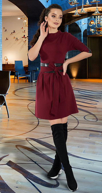 Плаття зі шкіряним оздобленням (44) Київ - фото 2