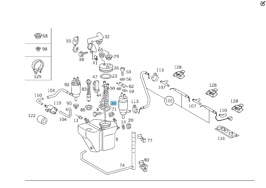 Mercedes-Benz  A1408690021 Насос склоомивача E-class W210 S-class W140 CL C140 Одеса - фото 2
