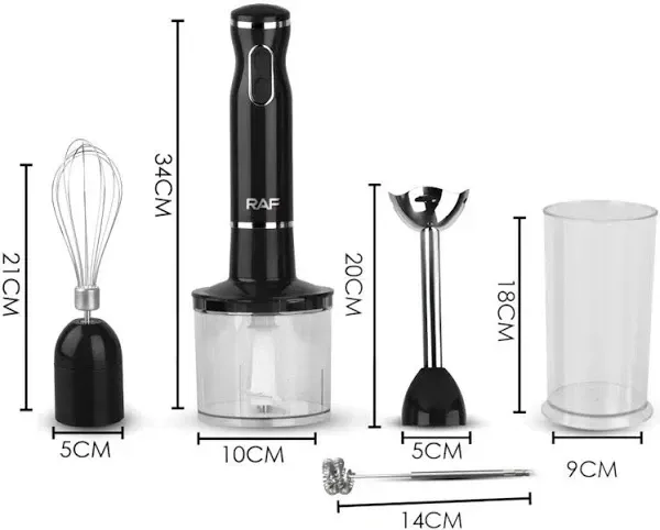 Блендер Domotec ручной 5в1 R.314B, 3 насадки, мощность 800Вт, измельчитель 500мл, мерный стакан 600мл Одесса - изображение 5
