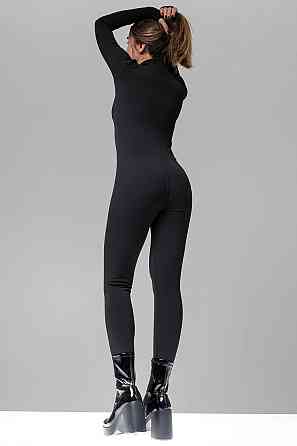 Утеплений комбінезон в рубчик чорного кольору TotalFit TF58-TTR10 M Киев