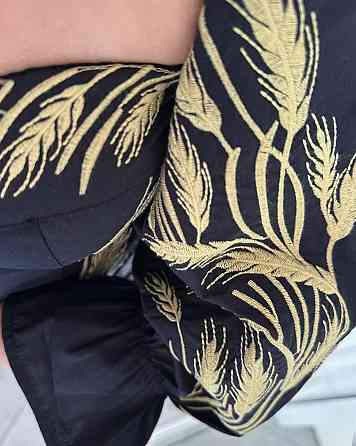 Женская романтичная блуза-корсет с вышивкой 80% хлопок, 20% полиэстер. 44, Черный Одесса