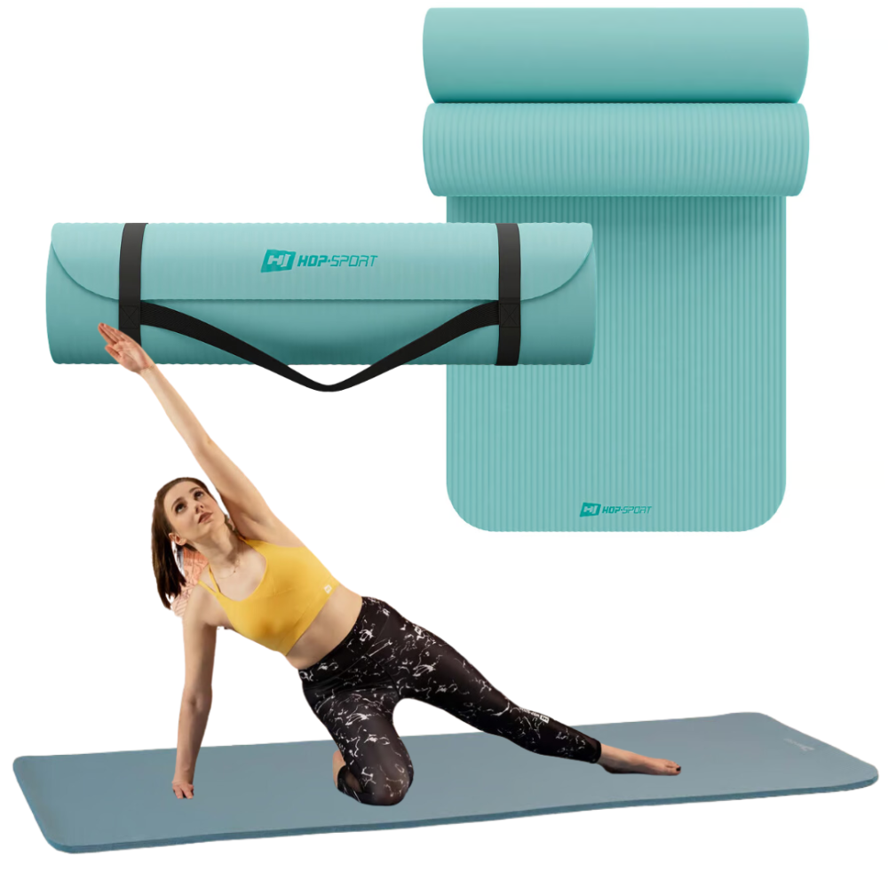 Колрик для йоги Hop-Sport HS-NB015GM NBR 1,5см бирюзовый Киев - изображение 7