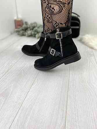 Без бренда Черевики жіночі D and V 2032 чорні (зима, замша натуральна) (2263) 36 Коломыя