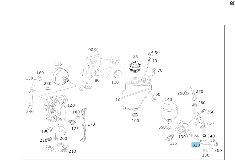 Mercedes-Benz  A2213281240 Кронштеїн задніх клапанів гідропідвіски CL C216 S-class short W221 S-class long V221 Одеса - фото 2