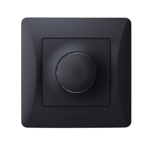 BINERA чорний графіт Вимикач диммерний 600W Videx Житомир - фото 2