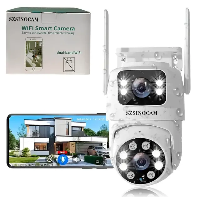 Беспроводная поворотная WiFi камера SZSINOCAM TY-Q2 O-KAM Pro / Внешняя камера видеонаблюдения Коломия - фото 1