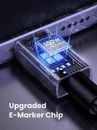 Кабель USB 2.0 Type-C M-M, 3 м, 100W （480Mbps）Сірий, L512 UGREEN Вінниця