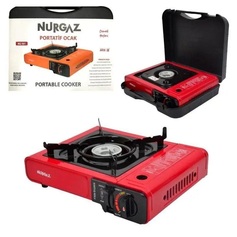 Плита газовая одноконфорочная с пьезоподжигом под газовые баллоны с кейсом NURGAZ NG-501 Каменец-Подольский - изображение 2