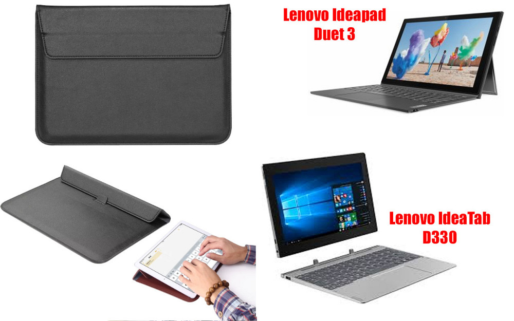 Чохол-конверт VitoCase для Lenovo IdeaTab D330, Ideapad Duet 3, з функцією підставки для планшета Чорний Київ - фото 1