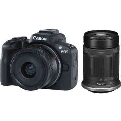 Цифровой фотоаппарат Canon EOS R50 RF-S 18-45 IS STM + RF-S 55-210 IS STM Black (5811C034) Винница