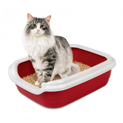 Туалет Природа Comfort L для кошек бордо 49х39х15 см Киев - изображение 2