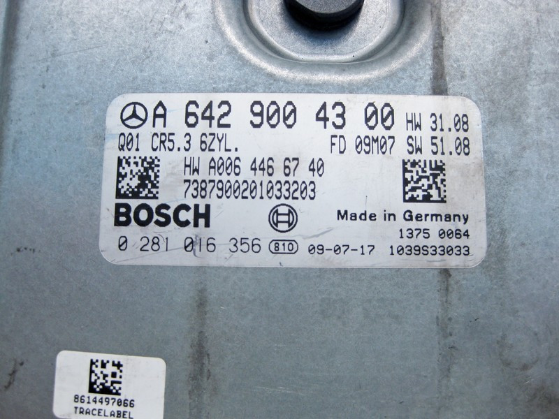 Mercedes-Benz  A6429004300 Блок керування двигуном OM642 V6 3.0 cdi S-Class W221 Одесса - изображение 3