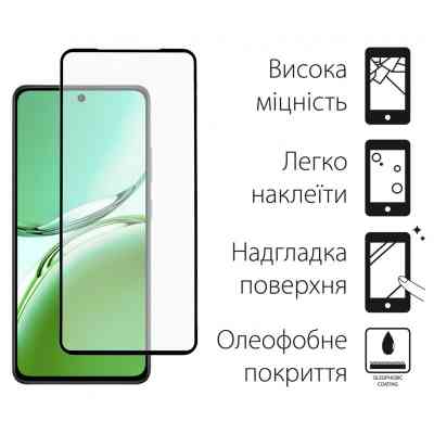 Стекло защитное Dengos Full Glue OPPO Reno 12F 4G (black) (TGFG-374) Винница