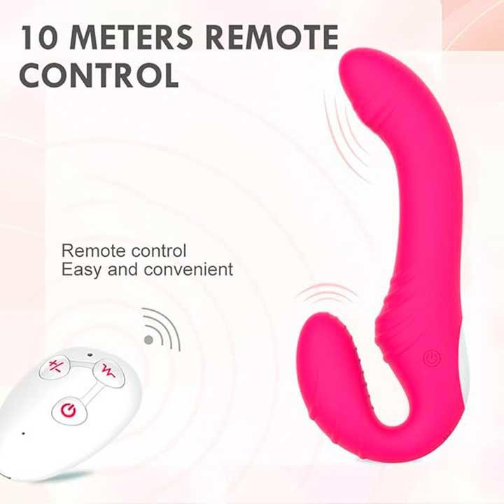 Безремневой силиконовый страпон с вибрацией и пультом Love Rider Винница - изображение 10