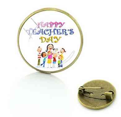 Брошка стильна для вчителя Happy teachers day Київ