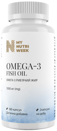 Омега-3 My Nutri Week Omega-3 Fish Oil 180 капс Киев