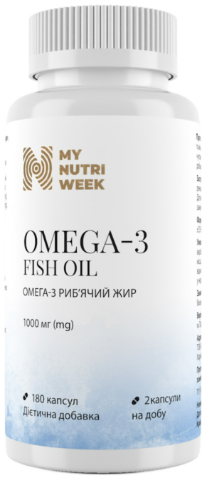 Омега-3 My Nutri Week Omega-3 Fish Oil 180 капс Киев - изображение 1
