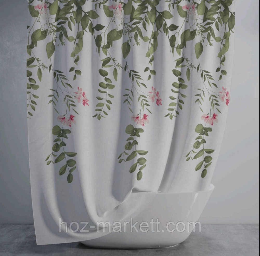 Тканевая шторка для душа Тропик 180 х 200 см Турция Лиана Харьков - изображение 1