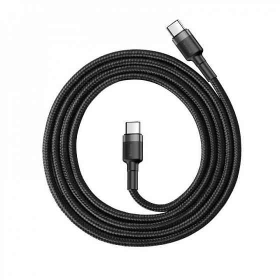 Кабель Baseus Cafule Type-C to Type-C PD 2.0 60W 1м сірий/чорний Львів
