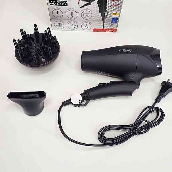 Мощный фен для сушки и укладки волос Adler AD 2267 2100Вт, Фен для легкой укладки волос UZ-18 Львов