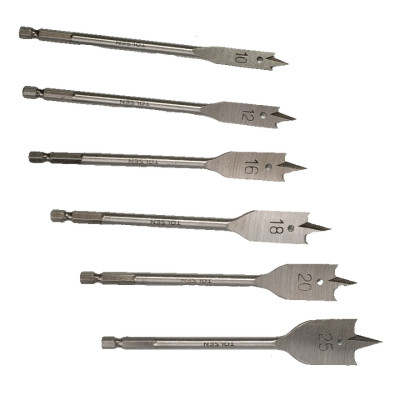 Набор сверл Tolsen плоских по дереву 6 шт 10, 12, 16, 18, 20, 25мм (75655) Винница - изображение 4