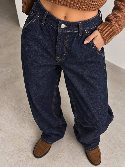 Джинси жіночі It’s Basic 2952-7W6-50 Skater Jeans банани неварені темно-сині, темно-синій, 38, 38, 82 см, 110 см Київ - фото 3