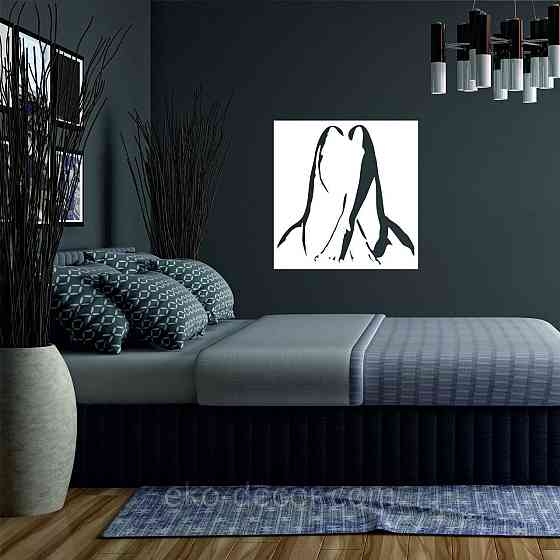 Декоративное настенное Панно «Силуэт женщины», Декор на стену 90*87 см, Белый Киев