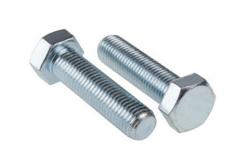 Болт із шестигранною головкою з повною різзю 10*50 DIN 933 кл. пр. 5,8 цинк білий (пач 10 шт.) APRO Рівне - фото 1