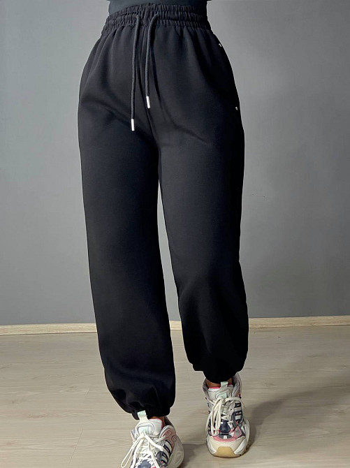 Штаны женские A-N 27090 джогеры спортивные на резинке трикотажные черные, черный, S Киев - изображение 5