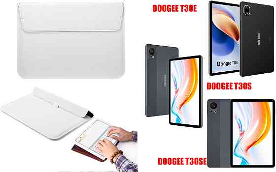 Чохол-конверт VitoCase для Doogee T30E, з функцією підставки для планшета Чорний Білий Київ
