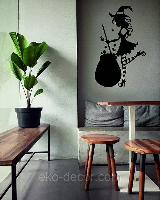 Декоративное настенное 3D Панно «Ведьма», Декор на стену с объемом 70*44 см, Черный Киев - изображение 8