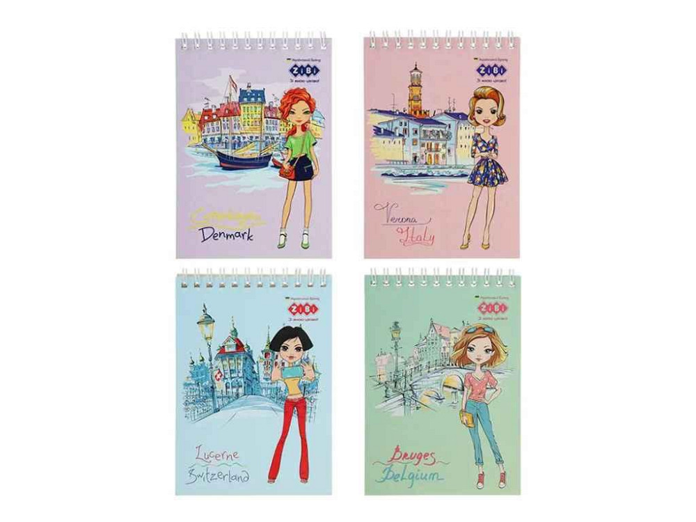Блокнот на пружине, А-6, 40арк. GIRL, KIDS Line ZB.12136 ТМ ZiBi Solmir Киев - изображение 1