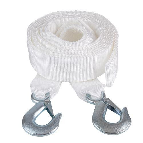 Буксировочный трос ST206-E 5 тонн, лента 50мм х 5,0м, белый, 2 крюка, в кулечке Харьков - изображение 1