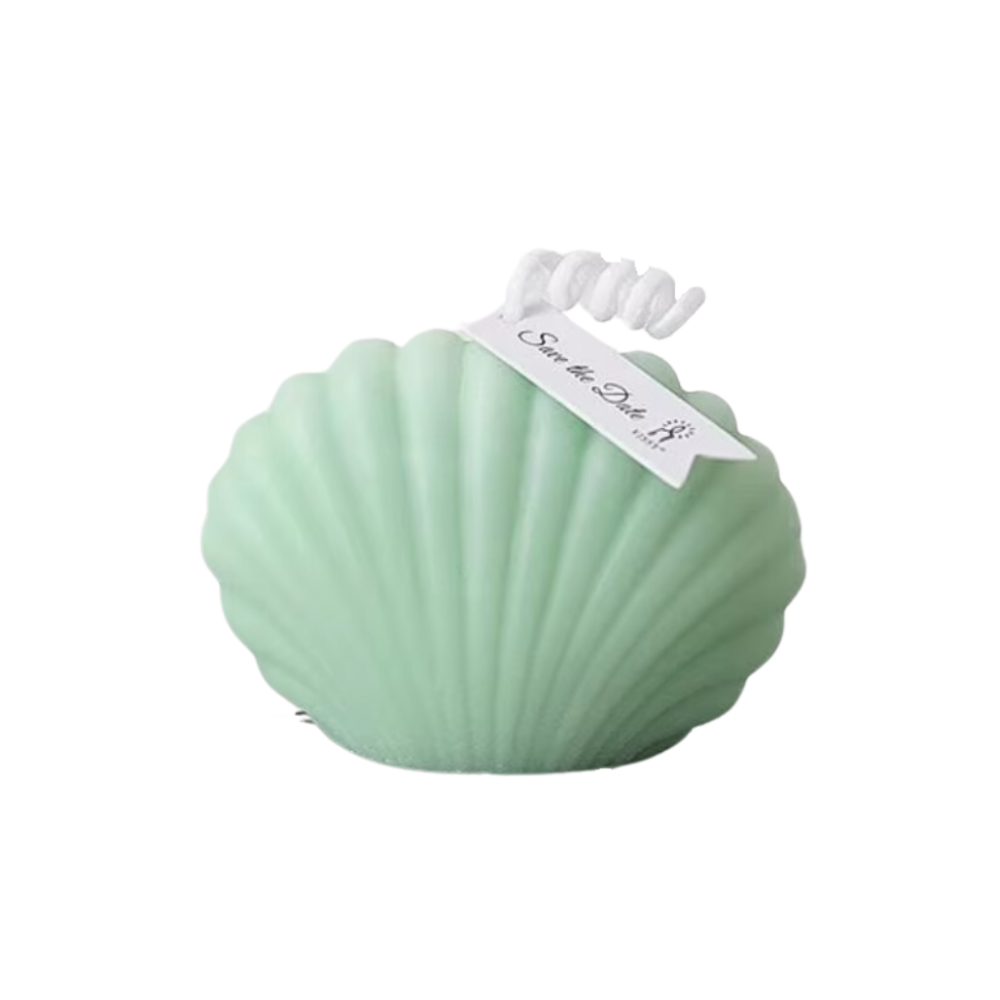 Свічка «Морська мушля» ручної роботи зеленого кольору Кам'янець-Подільський - фото 1