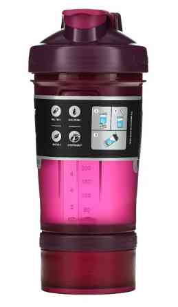 Шейкер спортивний BlenderBottle ProStak 22oz/650ml з 2-ма контейнерами Plum Каменское