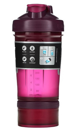 Шейкер спортивний BlenderBottle ProStak 22oz/650ml з 2-ма контейнерами Plum Каменское - изображение 3
